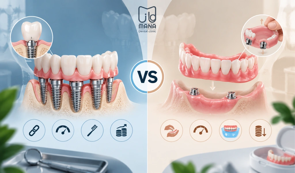مقایسه اوردنچر با ایمپلنت؛ کدام بهتر است؟